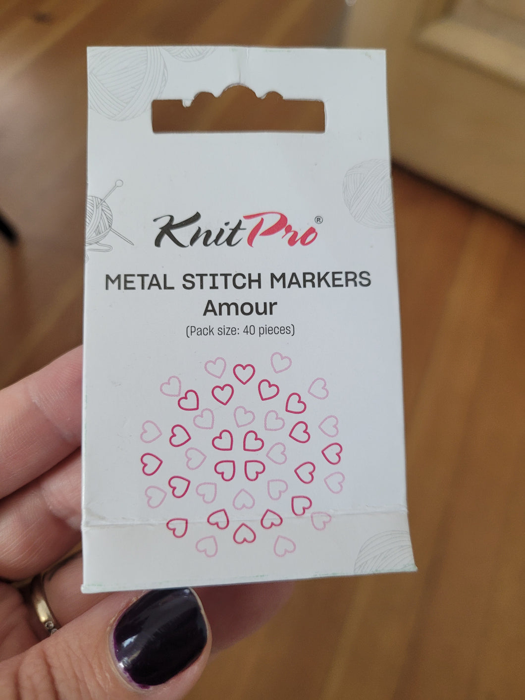Knit Pro Metal Stitch Markers Amour 40pcs