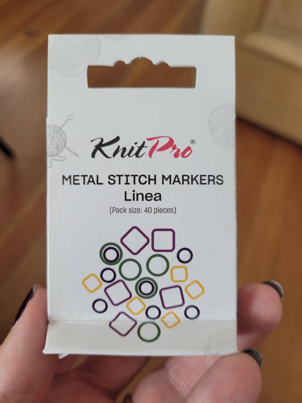 Knit Pro Metal Stitch Markers Linea 40pcs