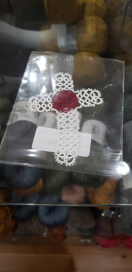Tatted Cross Bookmark